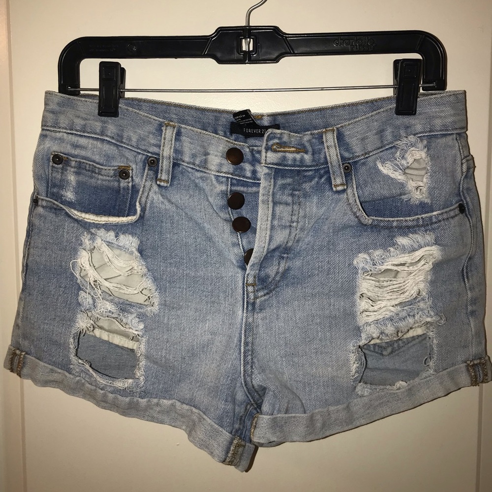 Forever 21 high waisted jean shorts